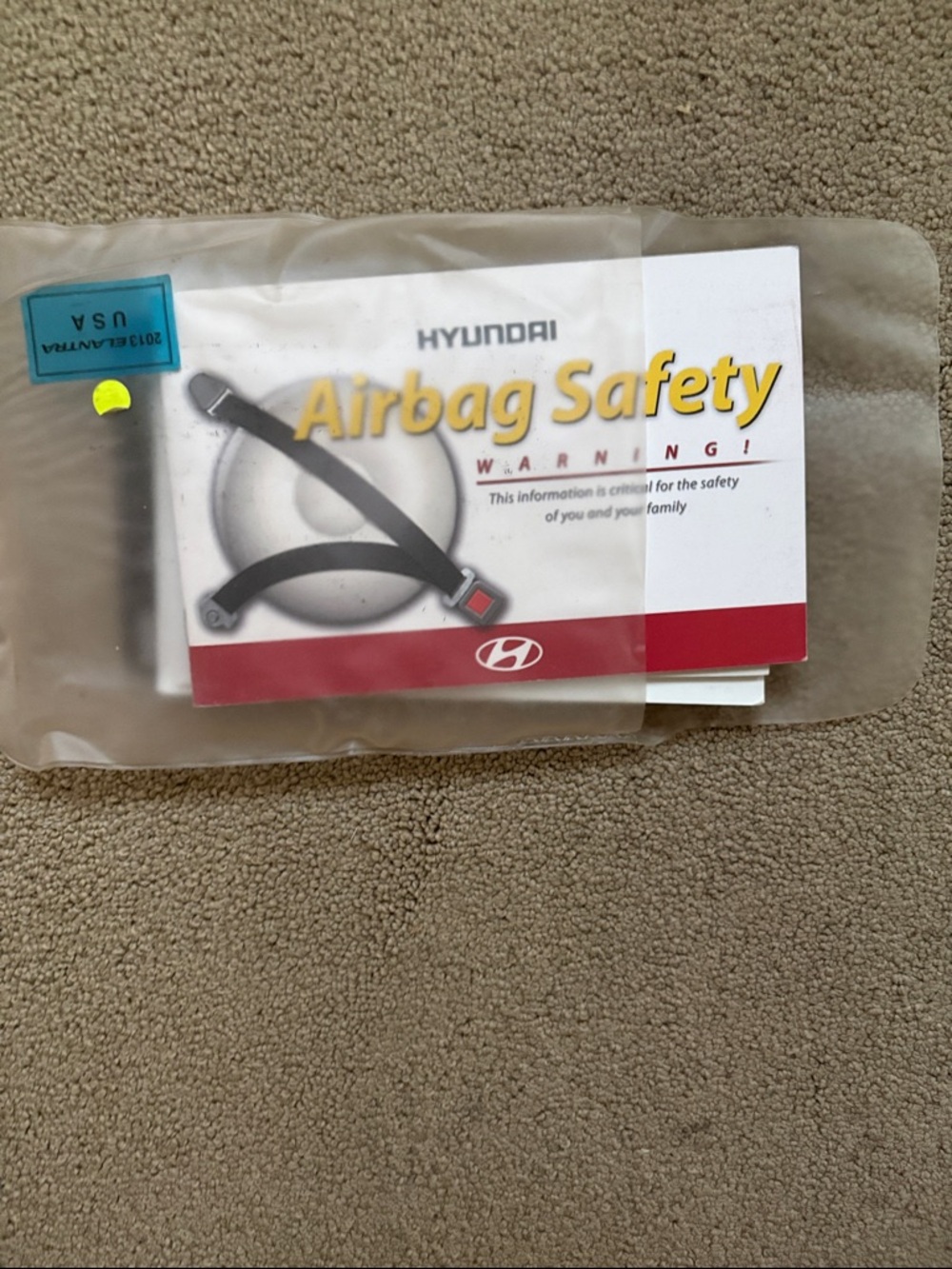 Airbag Safety Manual - White/Red